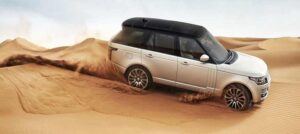 range rover in the desert newer model