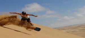 sand surfing