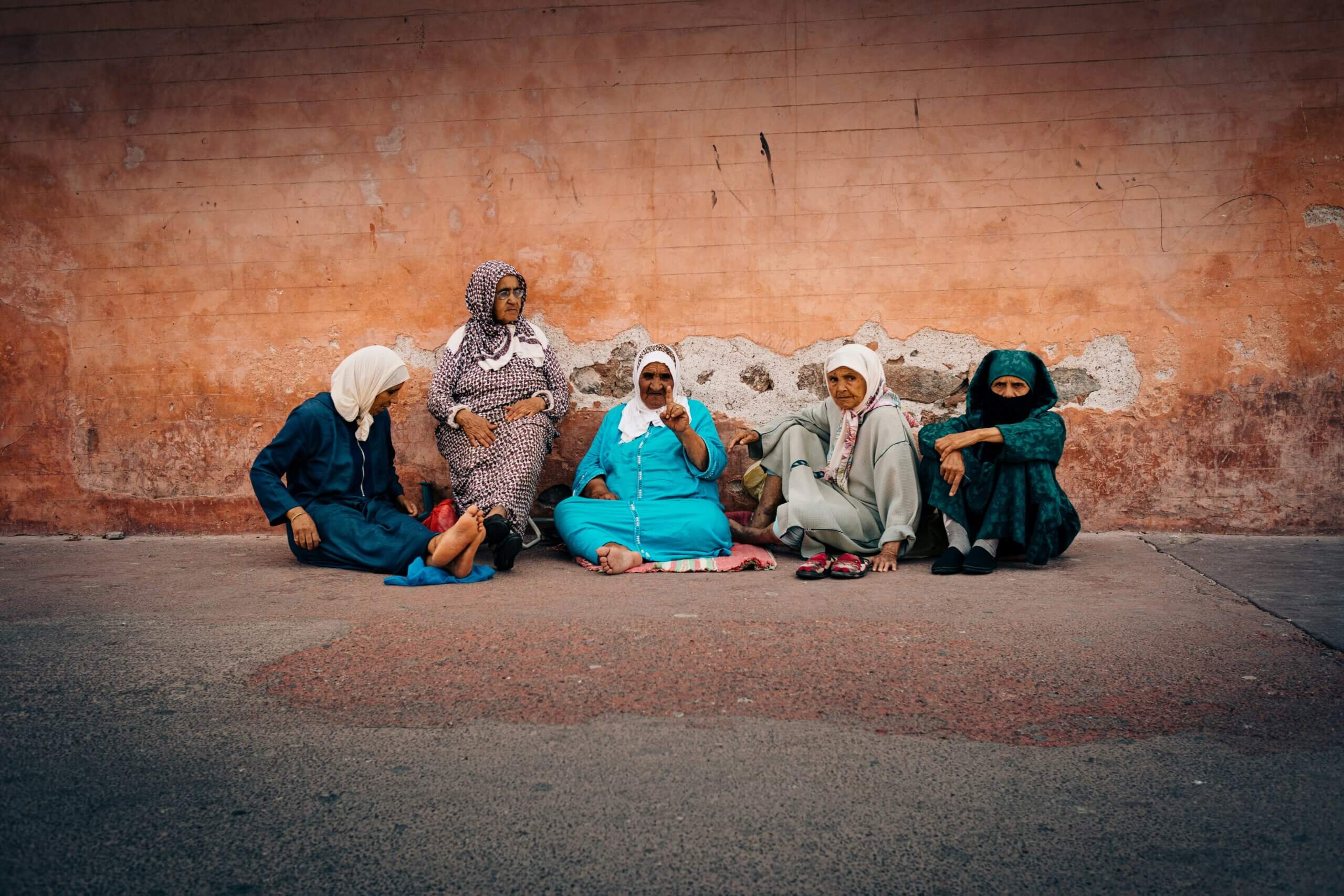 a group of women in Marrakesh, Morocco