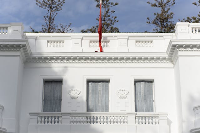 Elegant White Architecture in Rabat, Morocco