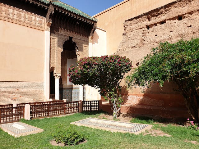 Entrance to Saadian Tombs in Marrakech, Morocco