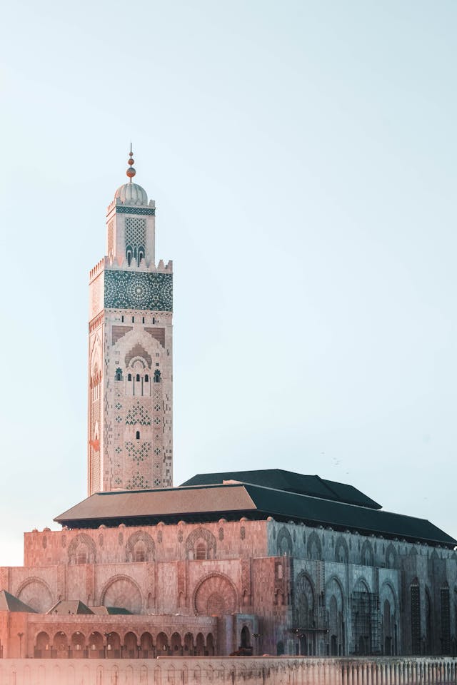 Hassan II Mosque in Casablanca at Dusk