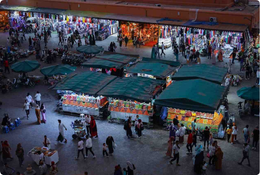 Jamma El Fna Square in Marrakech a square where local performers act and people can can have food