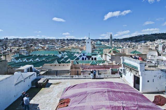 Panoramic View of Fès Medina from Rooftop